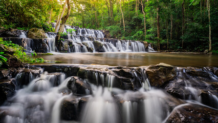 Samlan Waterfall in Namtok Samlan National Park, Saraburi, Thailand