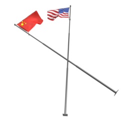 China untied state of america usa flag country national symbol decoration ornament conflict obstacle business economy government politic military war flight relationship freedom power global industry 