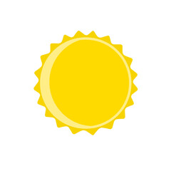 Yellow bottle cap icon on a white background. Perfect for bottles of soda, juice and syrup. Close the top.