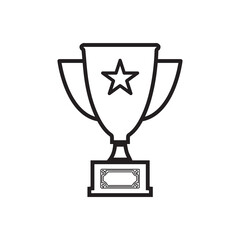 Trophy Cup icon, logo isolated on white background