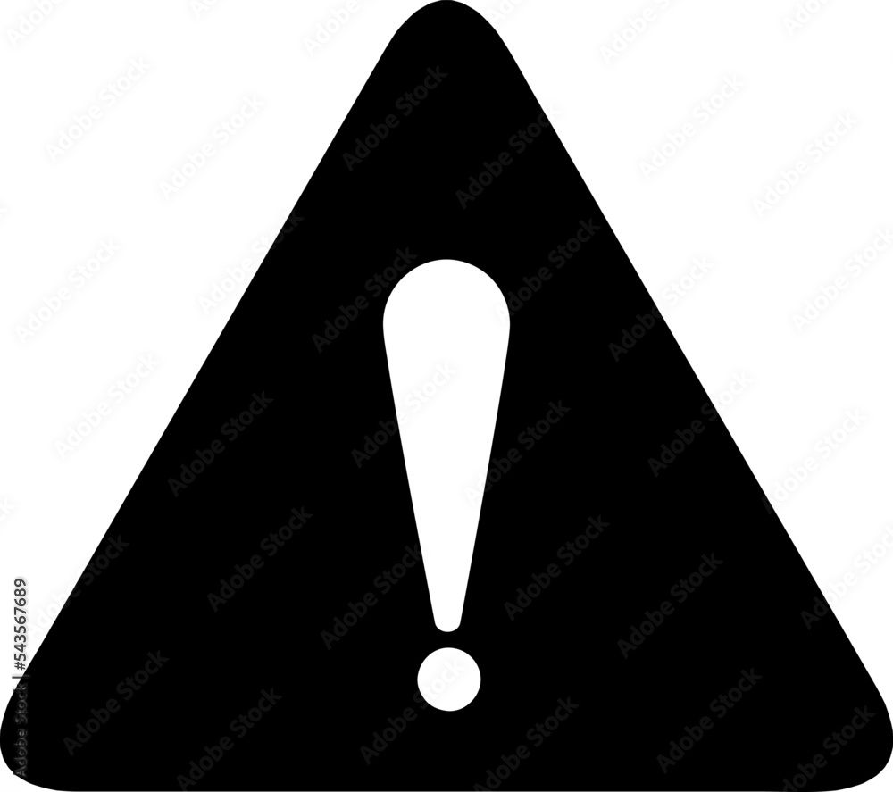 Poster warning sign with exclamation. vector linear icon. line with editable stroke.eps