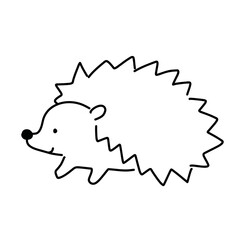 可愛いハリネズミのシンプルなベクターイラスト