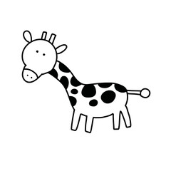 可愛いキリンのシンプルなベクターイラスト