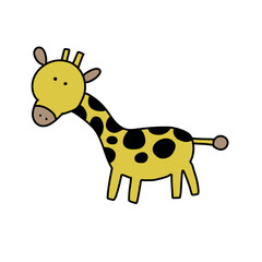 可愛いキリンのシンプルなベクターイラスト