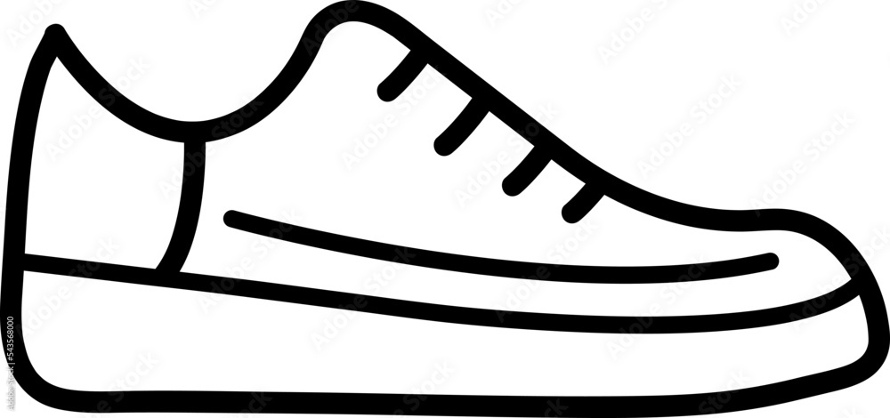 Poster shoe vector thin line icon on white background..eps