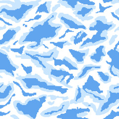 ARGENTINE CAMOUFLAGE PATTERN IN LIGHT BLUE, AND WHITE VECTOR.  REPEATING ELEMENTS. ENDLESS, SEAMLESS SURFACE PATTERN DESIGN FOR TEXTILE, FABRIC, PAPER OR DIGITAL USES.