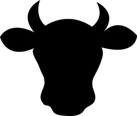 The best of Cow Head Silhouette icon vector, illustration logo template in trendy style. Suitable for many purposes..eps