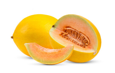 Yellow melon isolated on transparent png
