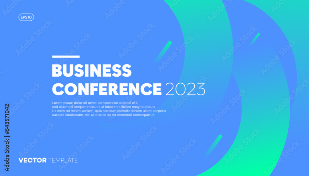 Poster abstract modern business conference design template with gradient color circle. minimal flyer layout