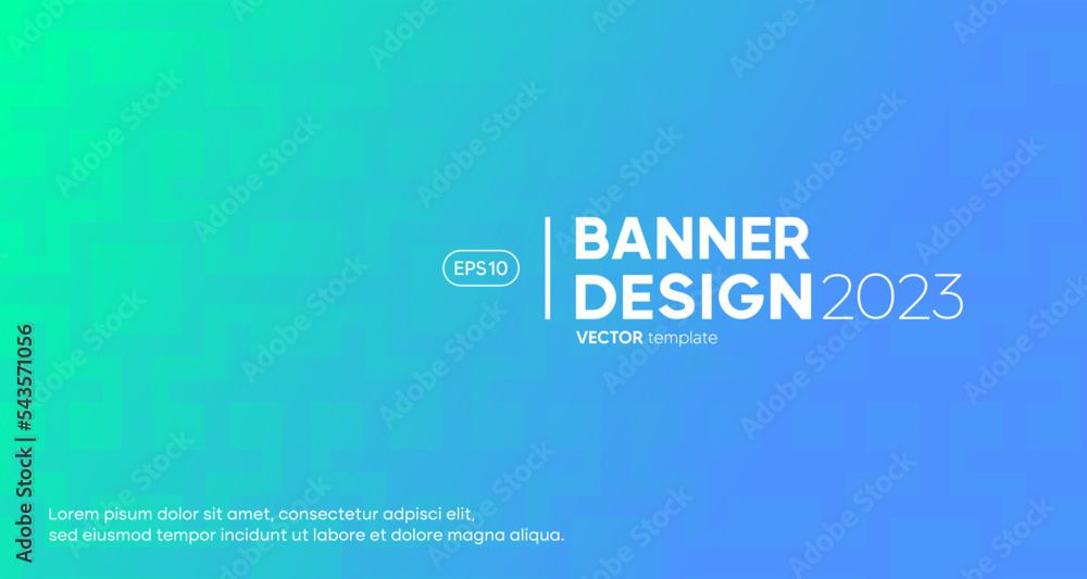 Fototapete abstract blue modern banner design template with geometric shapes for business and presentation. vec