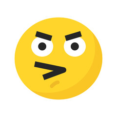 Emoji emoticon sad angry face yellow