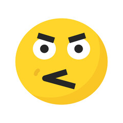 Emoji emoticon sad angry face yellow