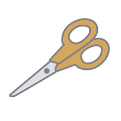 オレンジ色のハサミのベクターイラスト