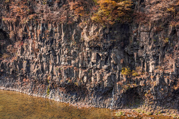 Fototapeta premium The beautiful and colorful autumn columnar joint valley.
