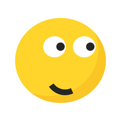 Emoji emoticon yellow face confuse funny symbol illustration smile happy