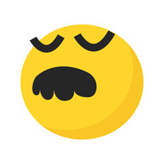 Emoji uncle moustache emoticon yellow face confuse funny symbol illustration smile happy