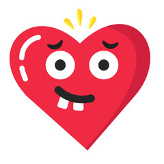 Emoji valentine uncle moustache emoticon yellow pink red face confuse funny symbol illustration smile happy