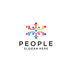 People logo vector icon design template