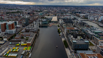 Obraz premium Dublin Ireland aerial view