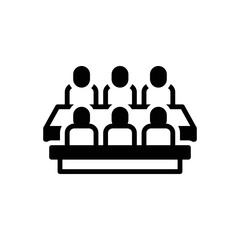 Black solid icon for negotiations