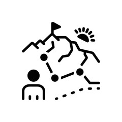 Black solid icon for difficulties