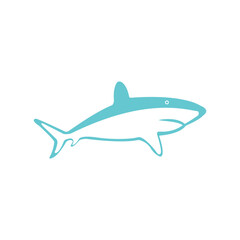 shark icon illustration vector