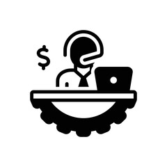 Black solid icon for consultants