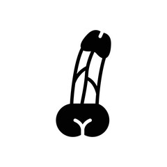Black solid icon for dildo