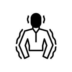 Black solid icon for trembl