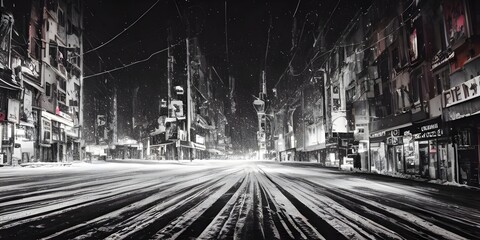 The City street is bustling with people going about their evening business. The cold air bites at my skin, numbing my nose and making my eyes water. A light snowfall has blanketed the ground, muting t