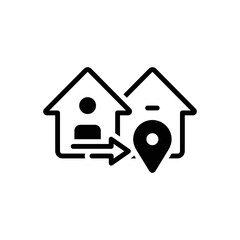 Black solid icon for near