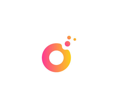 O letter logo design template elements. Modern abstract digital alphabet letter logo. Vector illustration. Colorful O logo. Technology O letter logo. 