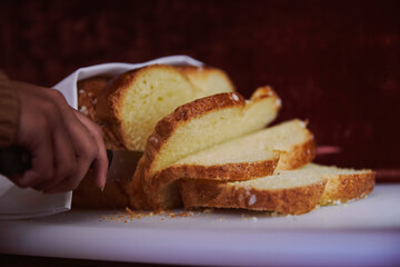 butter cake on a plate