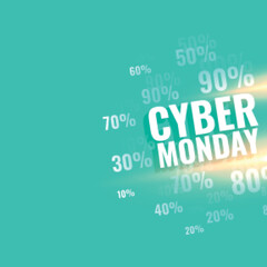 Cyber monday sale with discount offers background