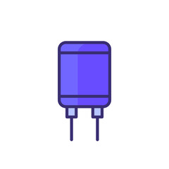 capacitor icon on white, vector