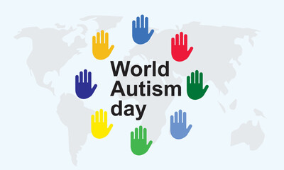 world autism day 2022 background vector illustration