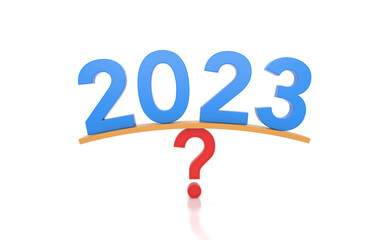 New Year 2023 Creative Design Concept - 3D Rendered Image	
