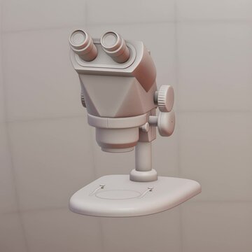 Stereo microscope 3D animation