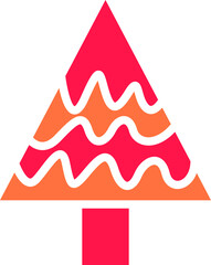 Obraz premium decorative Christmas tree illustration