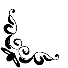 Obraz premium corner decoration in the form of leaves