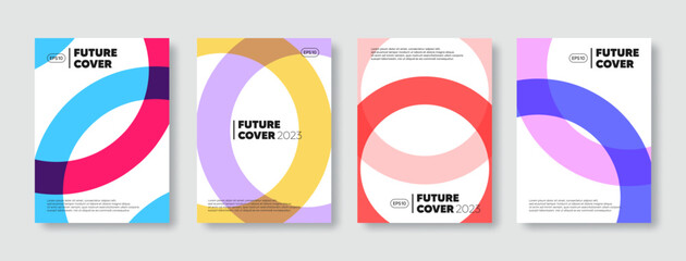 Set of covers design templates with lines for banners, posters, flyers, brochures, and page layouts other. Vector, 2023