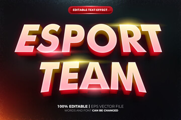 Esport Team 3D Editable text Effect Style