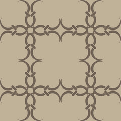 Seamless pattern decorated with precious stones, gold chains and pearls.	