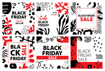 Obraz premium Black Friday modern promotion web banner