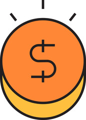 dollar coin icon