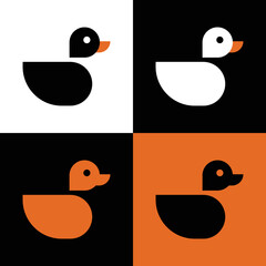 Duck Logo Icon Template Vector