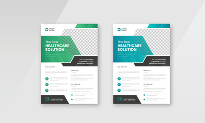 Medical Healthcare Business multipurpose flyer design and brochure cover template
