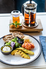 breakfast in the cafe