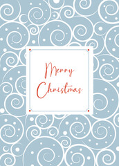 Christmas greeting card vintage typographic design, ornate decoration symbols with winter holidays wishes, ornament and flourish frames. Vector illustration.