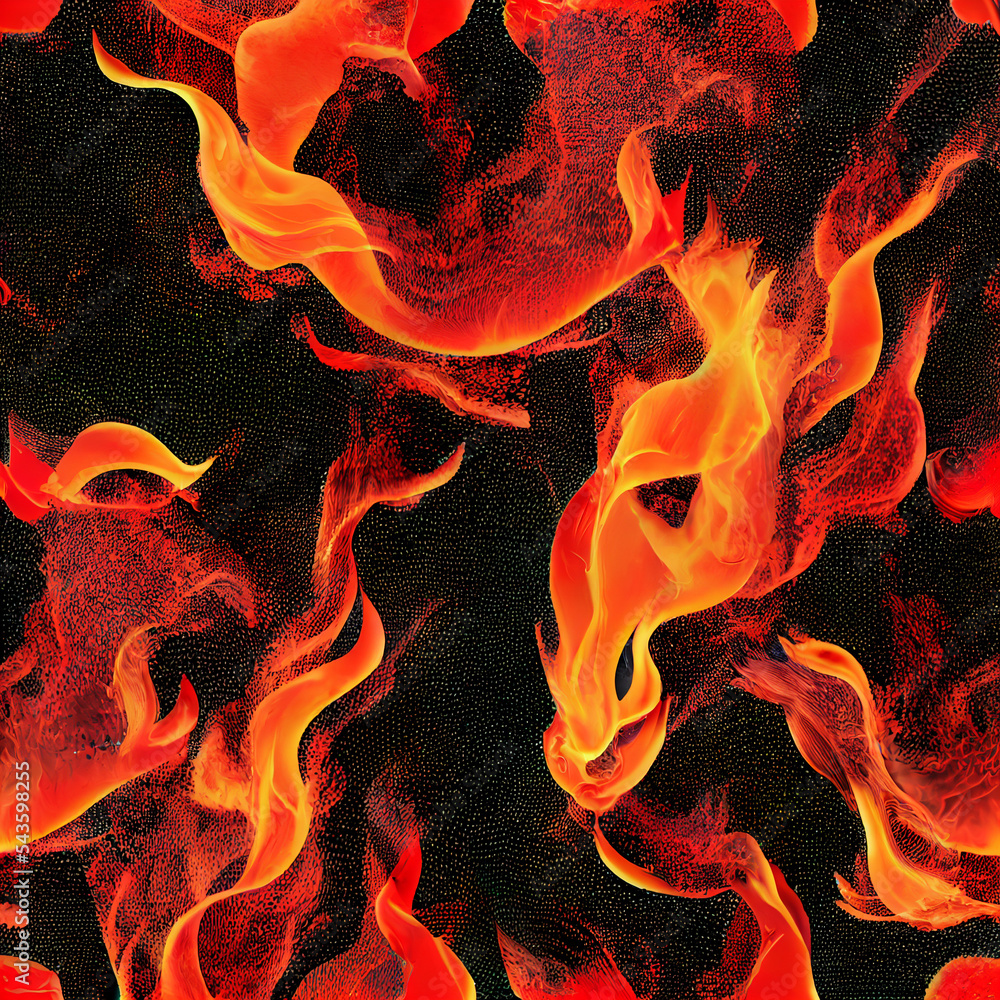 Wall mural fire flames background